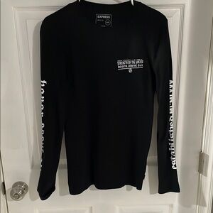 Express Black Long Sleeve Men's Shirt